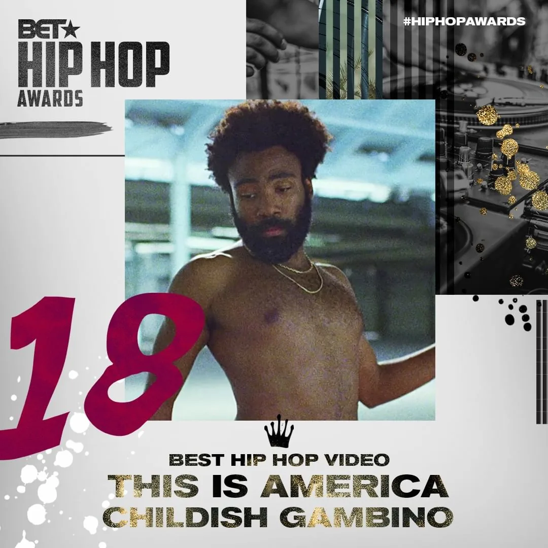 BET Hip Hop Awards social award card for This Is America
