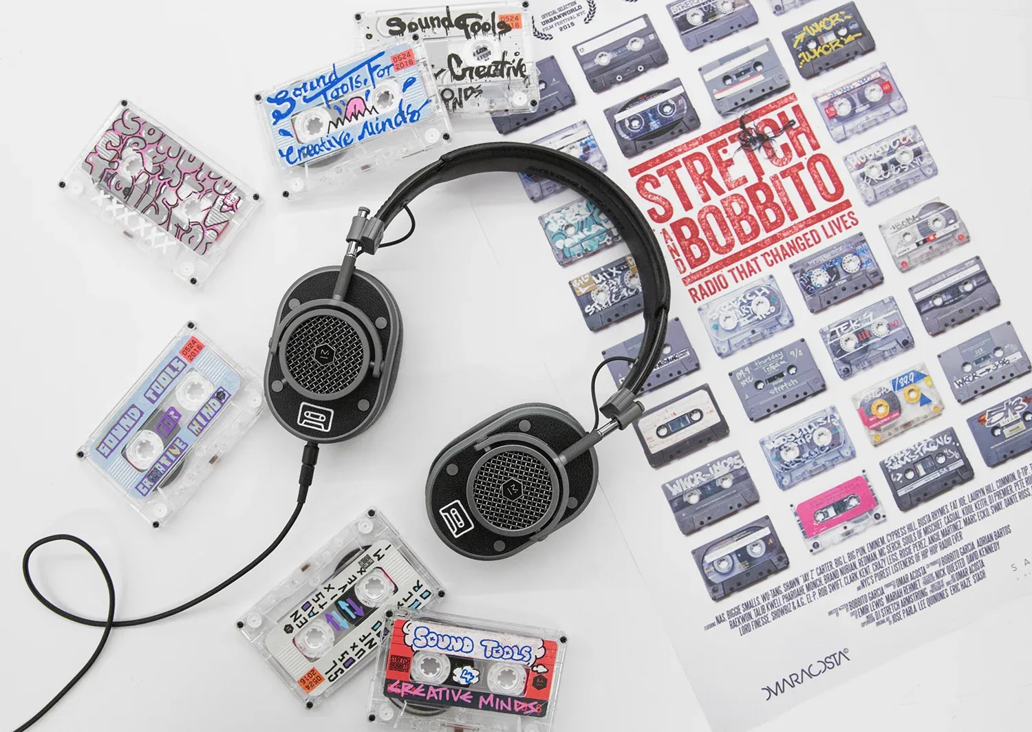 Stretch and Bobbito headphones cassette and poster package