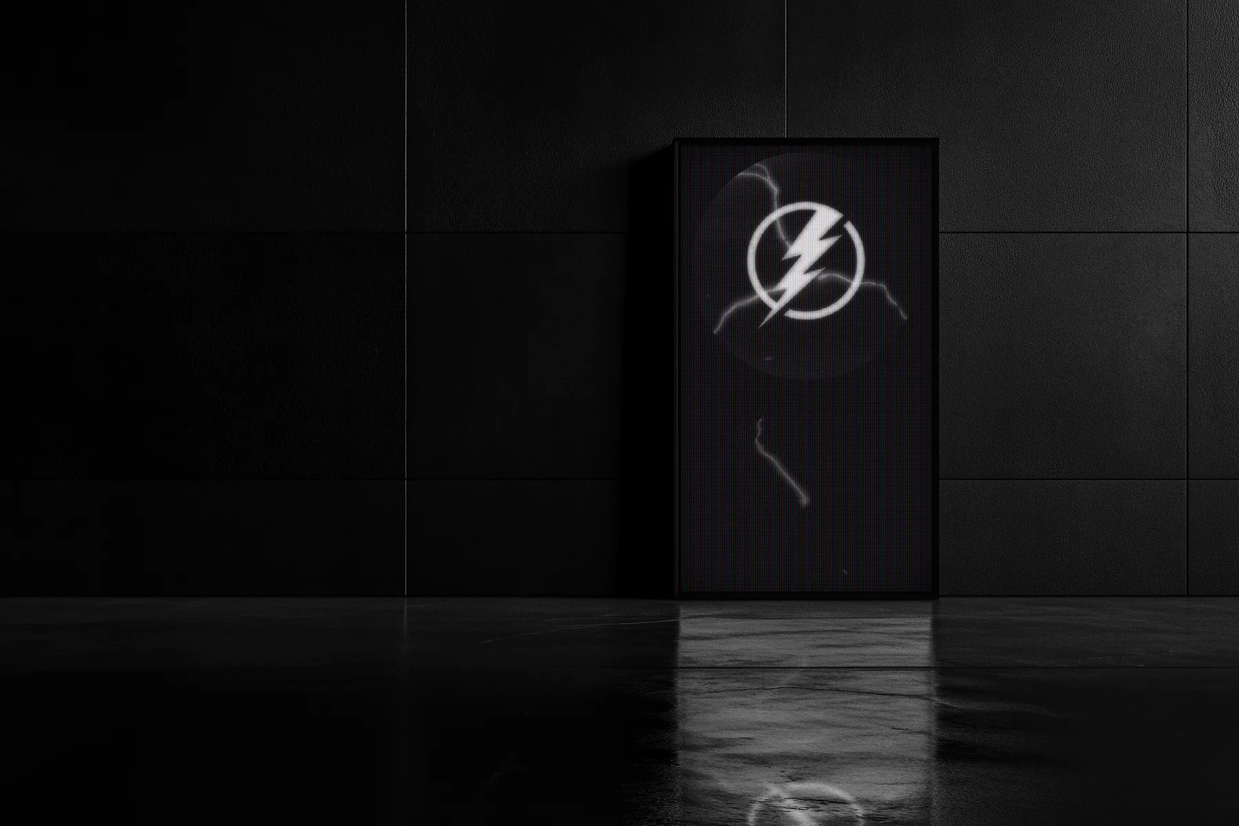 Minimal black digital screen mockup