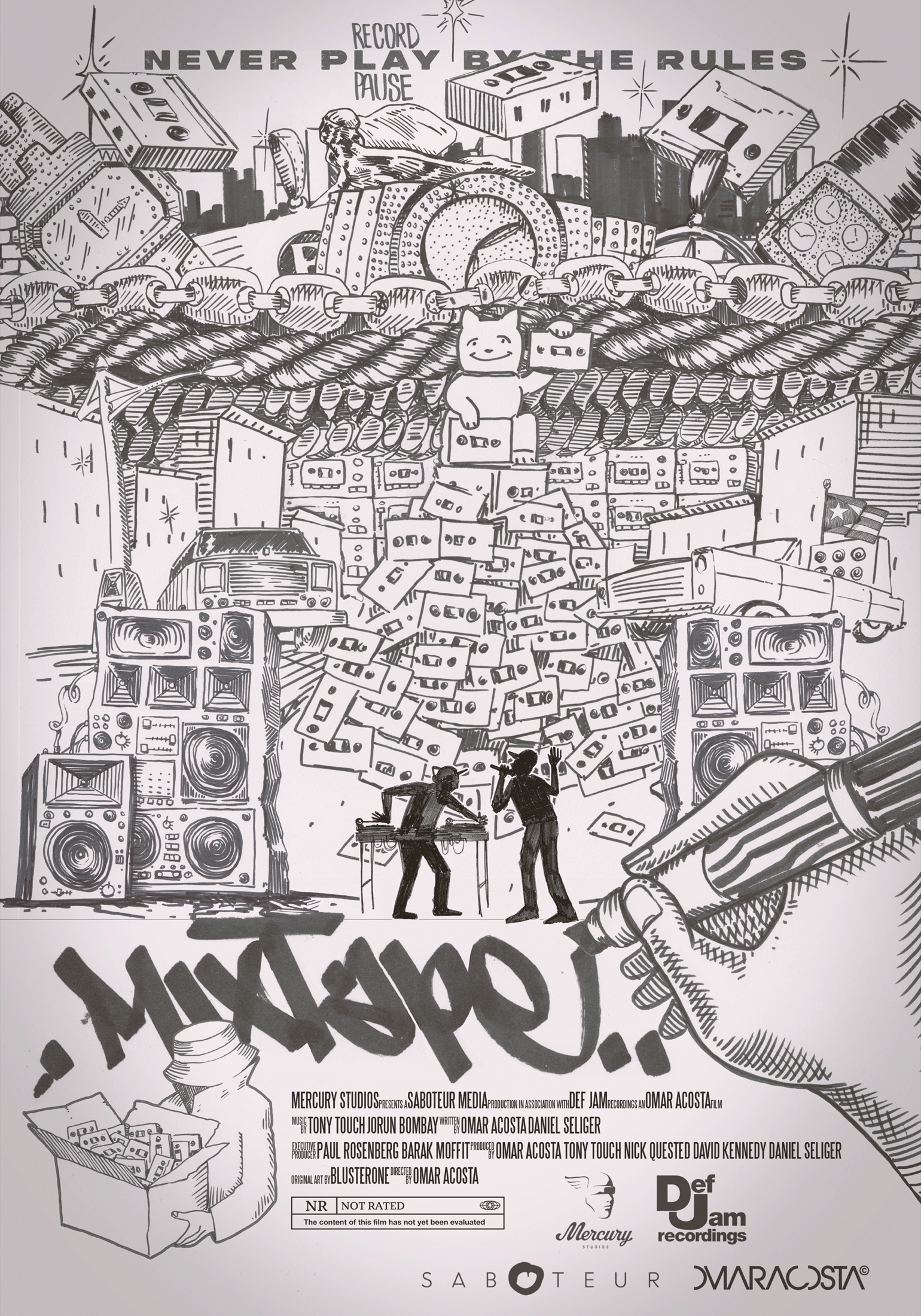 Mixtape illustrated festival poster